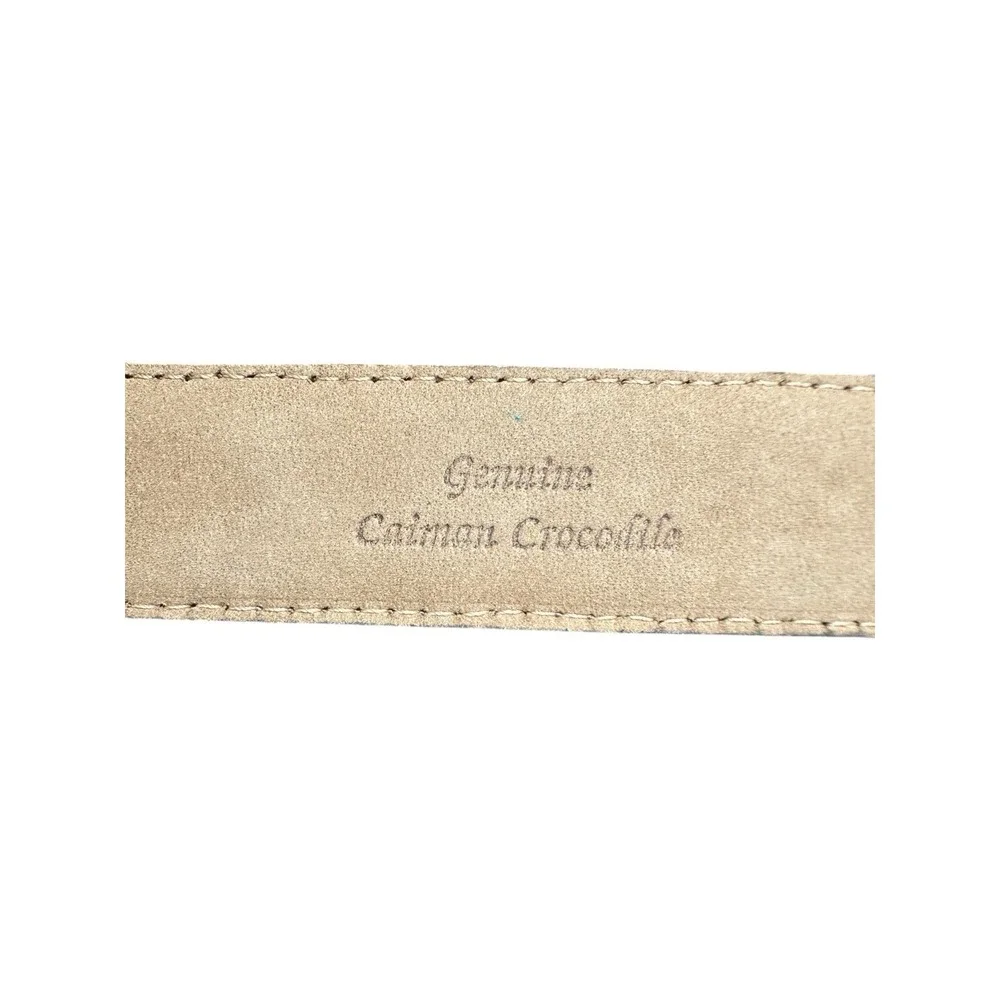 Saks Fifth Ave Brown Genuine Crocodile Mens Belt Size 40 NWT